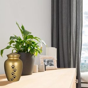 Luxury Copper Pet Urn with Paw Print Design for <b>Dogs</b> - Product Image 1