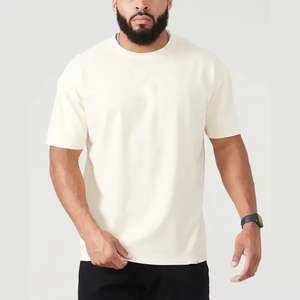 Custom OEM High Quality Custom 100% Cotton Blank <b>T</b>-<b>shirt</b> Crewneck Trend Oversize Men's <b>Heavy</b> <b>T</b>-<b>shirt</b> Stock - Product Image 3