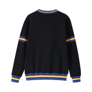 เสื้อสเวตเชิ้ต Sigma Gamma Rho Chenille ลายตัวอักษรกรีกสำหรับผู้หญิง สีดำ ทอง น้ำเงิน ลายทาง มีกระเป๋า คอกลม เสื้อพูลโอเวอร์สำหรับชมรมนักศึกษา - Product Image 2