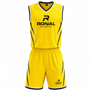 RONAL SPORTS Fournisseur d'uniformes de basketball, logo personnalisé, uniformes de basketball disponibles dans toutes les tailles et couleurs, en promotion - Product Image 1