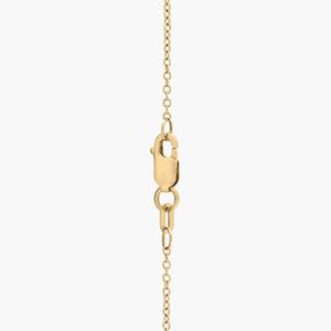 Round Cut Lab-Grown Diamond Pendant <b>Necklace</b> with Diamond Bale in Yellow Gold - Product Image 3
