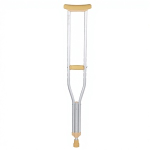 KS Aluminum Alloy Underarm Crutch Height Adjustable With Anti Slip Foot <b>Pads</b> For Mobility Support - Product Image 2