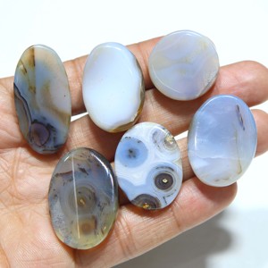 พลอยอาเกตทรงรีแบบเรียบธรรมชาติ สำหรับทำเครื่องประดับ - Product Image 2