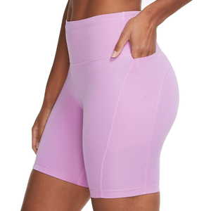 Prix d'usine – Nouveaux shorts de sport taille haute pour femmes, sans coutures, pour yoga, course à pied, fitness, en Spandex/Modal, taille élastique, logo personnalisé, OEM - Product Image 1