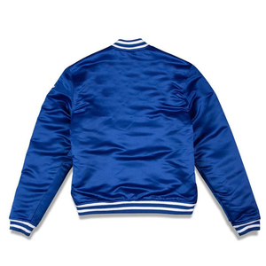 Best Quality Wholesale Satin <b>Varsity</b> <b>Jacket</b> For Women Sportswear Custom Logo Winter Quilted Lining Satin <b>Jacket</b> - Product Image 2