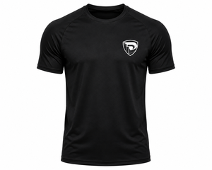 Camiseta deportiva de manga corta azul para hombre Dumela, cuello redondo, ajustada, de secado rápido, tejido de punto transpirable, antipilling en la parte delantera - Product Image 1