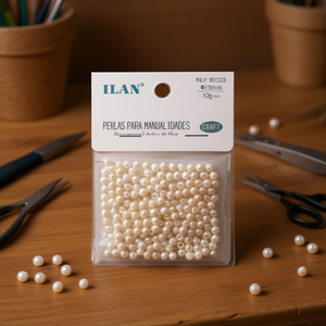 Perle per artigianato Il Beads, perle bianche da 5 mm per manualidades, 10 g - Product Image 3