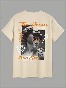 เสื้อยืดลำลองผู้ชายพิมพ์ลายกราฟิก คอกลม แขนสั้น เนื้อผ้าน้ำหนักเบา สวมใส่สบาย ทันสมัย สไตล์สตรีทแฟชั่น - Product Image 4