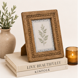 Classic Design Hand Carved Mango <b>Wood</b> Photo <b>Frame</b> Wholesale Rustic Beaded Wooden <b>Picture</b> <b>Frame</b> for Tabletop Home Decor - Product Image 6