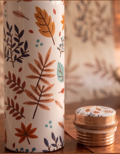High Quality <b>Metal</b> <b>Water</b> <b>Bottle</b> Lemon Juice Drinking Energy Storage Health Benefits Flower Printed Design Copper <b>Bottle</b> Flasks - Product Image 4