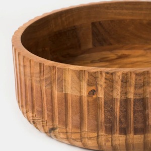 Bol en bois décoratif fait main, design minimaliste, bois non traité, artisanat pour servir les aliments, offrir en cadeau, décorer la maison - Product Image 6