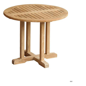 Modern Classic Teak Pedestal Dining <b>Table</b> Solid Wood Banquet <b>Garden</b> Outdoor Furniture for Hotel Villa Patio Apartment Use Park - Product Image 3