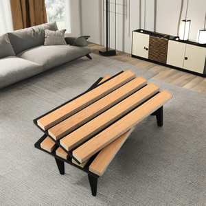 Panneaux acoustiques 3D ignifuges écologiques en bois massif MDF et mousse, design moderne, lot de 12, fabricant Hao Hung Long Vietnam, garantie 1 an - Product Image 1