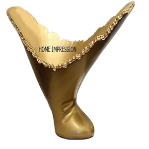 Florero grande de diseñador de pies, cuencos modernos, bordes curvos de Metal, cuencos decorativos para el hogar, decoración para sala de estar, florero a bajo precio - Product Image 1