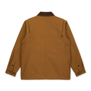Chemise-veste en toile marron pour homme avec fermeture boutonnée et poches poitrine, style workwear, coupe classique, pour l'automne - Product Image 2