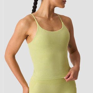 Camiseta Deportiva de Yoga para Mujer, Ligera, 180 g/m², Alta Elasticidad, Corte Ajustado, Color Sólido - Product Image 1