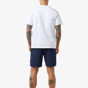 Ensemble T-shirt et short imprimé avec logo, fabriqué en usine, vêtements d'été pour hommes, couleur unie, style hip-hop, en coton éponge. - Product Image 5