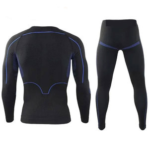 Men Compression Long Sleeve Top Pants Set Full Sleeve Spandex Polyester Quick Dry Seamless Fitness Workout Gear - Product Image 4