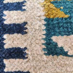 พรม dhurrie ทำด้วยมือทำจากผ้าฝ้ายขนาด4x6ฟุตสำหรับการตกแต่งห้องนั่งเล่นหรือห้องนอนที่หรูหรา - Product Image 4