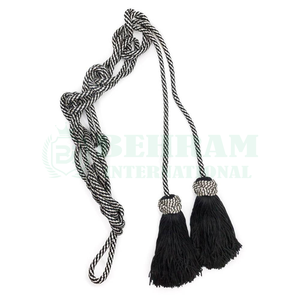 Luxury Metallic <b>Braided</b> Cord 16 Strand Round Tassel Garment Uniform <b>Accessories</b> Bullion Wire Cincture Cord Church Robes Tassels - Product Image 4