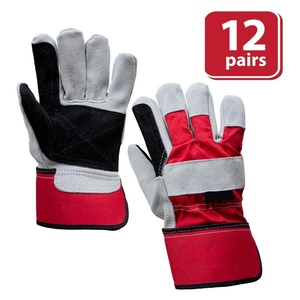 Gants de travail en cuir de vachette renforcé, résistants à l'abrasion, certifiés CE, avec manchette de sécurité anti-chaleur - Product Image 6