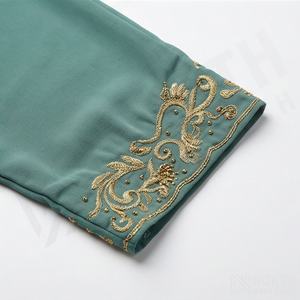 Vestido Abaya Modesto para Mujer, Ropa Musulmana, Nuevo Pañuelo de Poliéster, Ropa Islámica, Túnica Abierta o Cerrada de Lino, Prenda Elegante - Product Image 5