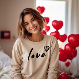 Sweat-shirt mignon à thème amour, motif cœur, cadeau pour lui et pour elle, cadeau pour toutes les occasions, unisexe - Product Image 1