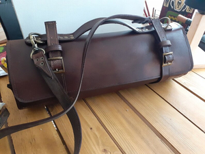 Bolsa de Cuero de Lujo Personalizada para Cuchillos de Chef, Estuche de Almacenamiento para Cocina y Viajes, Resistente y a Prueba de Olores LBKR-0057 - Product Image 2