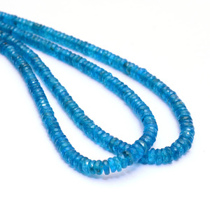 Perles rondes lisses en apatite néon AAA+ de 4 mm à 5 mm, apatite bleue naturelle, pierres semi-précieuses, perles en vrac pour la fabrication de bijoux - Product Image 3
