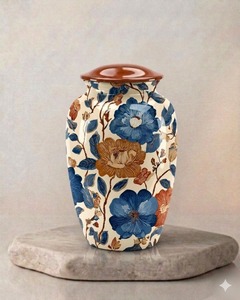 Pot décoratif en métal, récipient décoratif en laiton, récipient de style antique, conteneur en métal vintage, ornement doré, laiton décoratif - Product Image 2