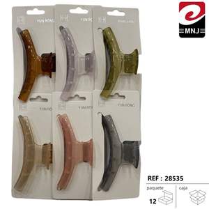 PINZAS Pince à cheveux monobloc couleur gelée, accessoires de mode en cristal - Product Image 2