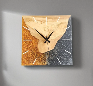 Horloge murale tendance 2026 en bois et résine époxy pour cadeaux et décoration intérieure – Dernière collection – Horloge de qualité supérieure pour restaurants et hôtels - Product Image 2