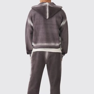 Custom Design Winter Wear Zipper Oversized Washed Hoodie <b>for</b> <b>Men</b> Luxury Hip Hop <b>Plain</b> Cotton Blank <b>Men</b> Zip up <b>Hoodies</b> - Product Image 5