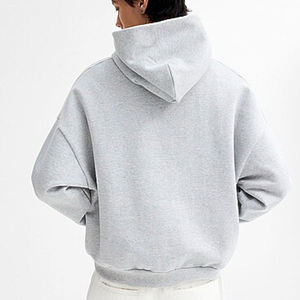 Sudadera con Capucha para Hombre, Color Borgoña, Corte Holgado, Tejido de Algodón, Transpirable, con Estampado Puff, Estilo Casual para Otoño - Product Image 3