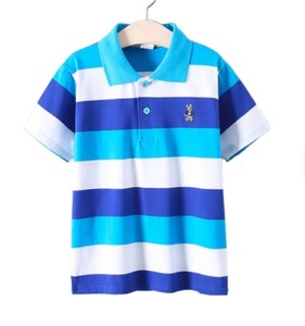 Polo décontracté d'été pour garçons, en polyester/coton respirant, à manches courtes, pour grands et petits enfants, doux et confortable - Product Image 4