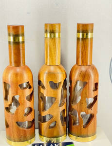 Botella de Agua 100% de Madera Pura |   A prueba de fugas y duradero |   Hecho a Mano y Ecológico |   Diseño Moderno |   Mejora la Salud de Forma Natural y Limpia - Product Image 4