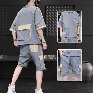 Custom Logo New Design Fashion Sportswear Shirt and <b>Shorts</b> Casual Running Two Piece Custom Summer <b>Men</b> <b>Short</b> Set - Product Image 6