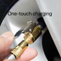 MAISOON Brass Locking Tire Inflator Chuck Heavy Duty Copper Air Nozzle Clip-On Quick Connect Adapter for Car Truck Bike