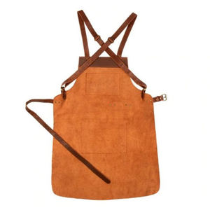 High Quality <b>Aprons</b> <b>BBQ</b> Barber Artisan <b>Apron</b> Custom logo with Genuine Leather - Product Image 4
