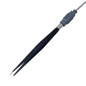 Pinces bipolaires droites antiadhésives Azicon en acier inoxydable, réutilisables et autoclavables, pour coagulation - Product Image 4