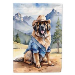 Leonberger Cowboy Bienvenido Jardín Bandera Multicolor Buzón Decorativo Patio Bandera Banner para Patio Obra de arte para camas de flores Tamaño del césped - Product Image 1