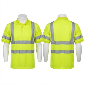 เสื้อโปโลทำงานแบบมองเห็นได้ชัดเจน 180 GSM โพลีเอสเตอร์ สีเหลืองกรมท่า แถบสะท้อนแสง ชุดยูนิฟอร์มนิรภัย รับสกรีนโลโก้ ชุดทำงาน - Product Image 4