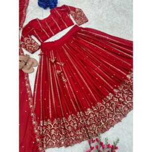 Hermoso Lehenga Choli XL para Fiesta con Bordado Intenso - Product Image 5