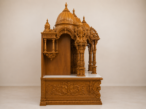 Templo Tradicional de Madera Sagwan Guru Ji para el Hogar, Templo de Madera de Teca Marrón para el Hogar, Templo Sagwan Indio a Precio de Mayoreo - Product Image 6