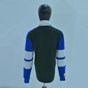 <b>Womens</b> Long Sleeves <b>Polo</b> <b>Shirts</b> Green Blue <b>White</b> Color Block Exclusive Print Knitted OEM Casual Breathable Polyester Front Logo - Product Image 3