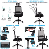 Chaise d'ordinateur confortable pour bureau de direction