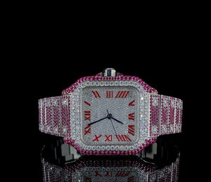 Reloj de Pulsera de Acero Inoxidable de Lujo para Hombre, Diseño Personalizado, Analógico, Mecánico, Estilo Hip Hop, con Diamantes Cultivados - Product Image 1