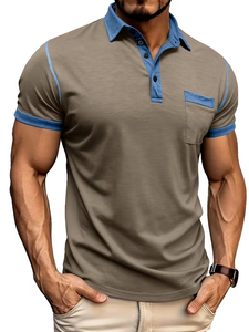 ผ้าพรีเมียมสั่งทำพิเศษสำหรับเสื้อยืดผู้ชาย ระบายอากาศได้ดี ผ้าฝ้าย 100% สำหรับเสื้อกอล์ฟ พิมพ์ลายลำลอง กันยับ - Product Image 2