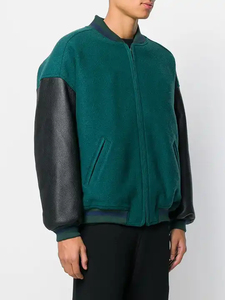 OEM <b>Men's</b> Manufacturer Heavyweight Fabric Custom Oversized Bomber Satin <b>Baseball</b> Varsity <b>Jackets</b> Wholesale Custom - Product Image 4