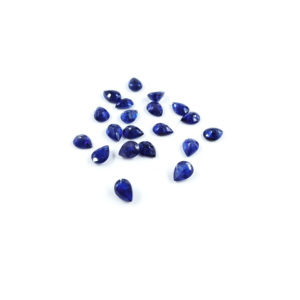 Zafiros azules naturales de Bangkok calibrados en forma de pera de 5x7 mm, piedra preciosa de zafiro azul facetada natural suelta para la fabricación de joyas. - Product Image 4